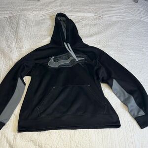 NIKE Black and Gray Hoodie with Logo